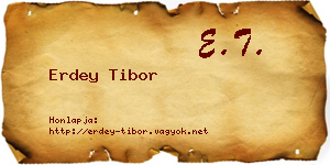 Erdey Tibor névjegykártya