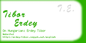 tibor erdey business card
